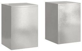 vidaXL Στήριξη φυτών 2 pcs Ασημί 24 x 24 x 35 εκ. Ανοξείδωτο ατσάλι