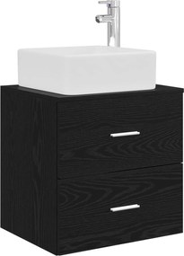 vidaXL Σετ Επίπλων Μπάνιου 4 pcs Μαύρη Δρυς
