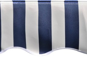 vidaXL Τεντόπανο Μπλε / Λευκό 4,5 x 3 μ. από Καραβόπανο