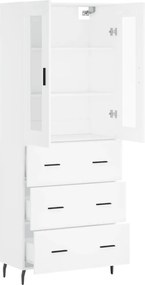 vidaXL Ντουλάπι Λευκό 69,5x34x180 εκ. από Επεξεργασμένο Ξύλο