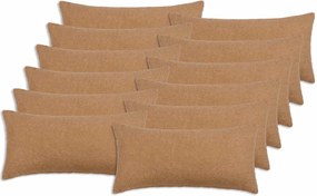 vidaXL Κάλυμμα Μαξιλαριού 12 pcs HEERLEN Μπεζ 40 x 80 cm Μπουκλέ
