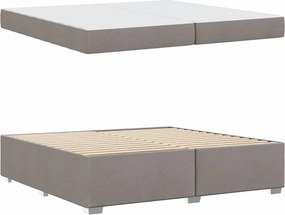 vidaXL Σκελετός Κρεβατιού Taupe 200 x 200 cm ύφασμα