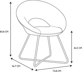 ΚΑΡΈΚΛΕΣ &amp; ΠΟΛΥΘΡΌΝΕΣ ROUND VELVET ARMCHAIR GIULIA BLACK HD0065