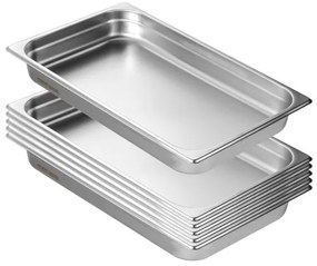 VEVOR 6 Pack Full Size Hotel Pans Steam Table Pan Stainless Steel 2.5" Deep