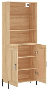 vidaXL Ντουλάπι Sonoma δρυς 69,5 x 34 x 180 εκ. από Επεξεργασμένο Ξύλο