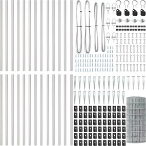 vidaXL Τεντώτο με στήριγμα Ασημί 0,6 x 50 μ. Ατσάλι