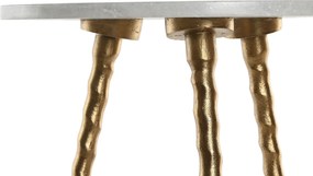 Βοηθητικό Τραπέζι Home ESPRIT Λευκό Χρυσό 36 x 36 x 48,5 cm