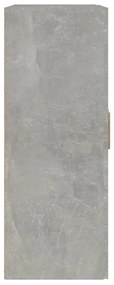 Ντουλάπι Τοίχου Γκρι Σκυρ. 69,5x32,5x90 εκ. Επεξεργασμένο Ξύλο - Γκρι