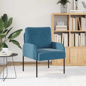 vidaXL Καναπέδες με μαξιλάρι 55cm Μπλε Κόντρα πλακέ