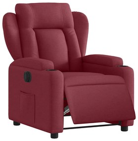 vidaXL Πολυθρόνα Ανακλινόμενη Ηλεκτρική Μπορντό Υφασμάτινη