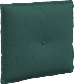 vidaXL Μαξιλάρι Πλάτης Σκούρο Πράσινο 50 x 45 x 19 cm ύφασμα
