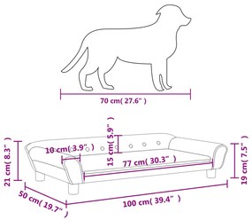 ΚΡΕΒΑΤΙ ΣΚΥΛΟΥ ΜΑΥΡΟ 100 X 50 X 21 ΕΚ. ΒΕΛΟΥΔΙΝΟ 172009