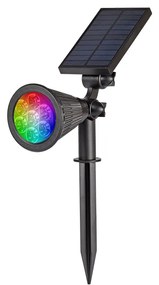 Amistad-LED 2W RGB Solar Spike Light in Black Color (80204910S)