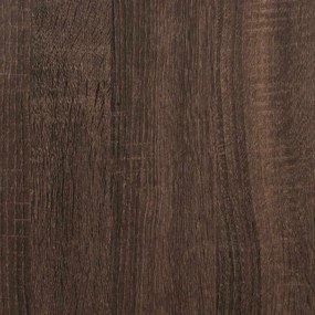 Βιβλιοθήκη καφέ δρυς 60x35x139 cm Ξύλινη κατασκευή - Καφέ