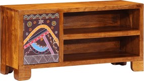 vidaXL Ντουλάπι τηλεόρασης πολύχρωμο 90x30x45 μασίφ ξύλο ακακίας
