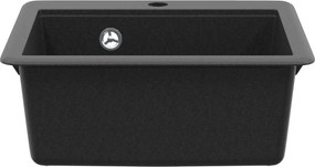 vidaXL Σιντρινο Μαύρο 470 x 440 mm Γρανίτης