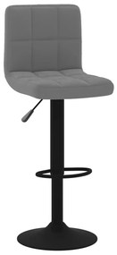 vidaXL Σκαμπό Μπαρ 2 τεμ. Σκούρο Γκρι Βελούδινα