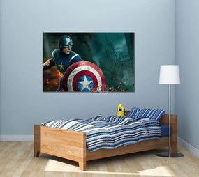 Παιδικός πίνακας σε καμβά Captain America KNV0137 120cm x 180cm Μόνο για παραλαβή από το κατάστημα