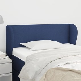 Κεφαλάρι με Πτερύγια Μπλε 93x23x78/88 εκ. Υφασμάτινο - Μπλε