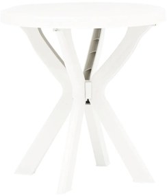 vidaXL Τραπέζι Bistro Λευκό Ø70 εκ. Πλαστικό