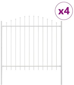 vidaXL Φράχτης Κήπου 4 pcs Λευκό 170 x 190 cm
