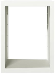 vidaXL Ράφι Καυσόξυλων Λευκό 60x40x80 εκ. Ατσάλινο