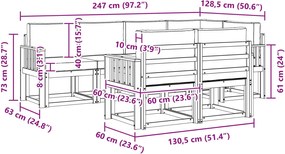 vidaXL Σειρά Καναπέ Εξωτερικού 7 pcs Λευκό και Κρεμ Πολυεστέρας