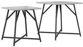 vidaXL Σετ βοηθητικά τραπεζάκια 2 pcs Γκρι σονόμα και Μαύρο