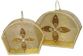 Set/2 Χριστουγεννιάτικα Καλάθια Χρυσά 251593