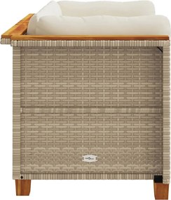 vidaXL Καναπέδες Κήπου Γωνιακός 2 τεμ. Μπεζ Συνθ. Ρατάν &amp; Μαξιλ.