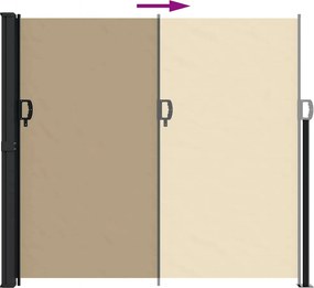 vidaXL Σκίαστρο Πλαϊνό Συρόμενο Μπεζ 180 x 300 εκ.