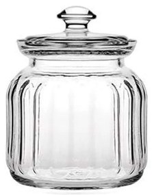 Βάζο Αποθήκευσης Με Καπάκι SP96374G1 900ml 15,2x10,2x10,2cm Clear Espiel Glass