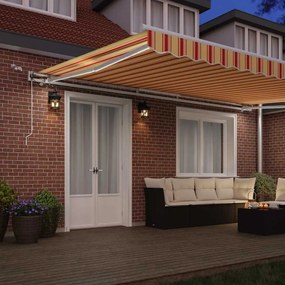 vidaXL Ύφασμα Ομπρέλας Κίτρινο και Πορτοκαλί 500 x 350 εκ Πολυεστέρας