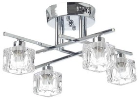Φωτιστικό Οροφής Crystal AD00714 Clear Metal, Glass