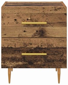 vidaXL Κομοδίνο 2 pcs Παλιό Ξύλο 40 x 35 x 47,5 εκ Επεξεργασμένο ξύλο