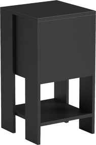 Κομοδίνο Reppo pakoworld μαύρο 30x30x55εκ