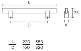 Λαβές Επίπλων Σειρά 857 ΧΡΩΜΙΟ - 857-320S05S05