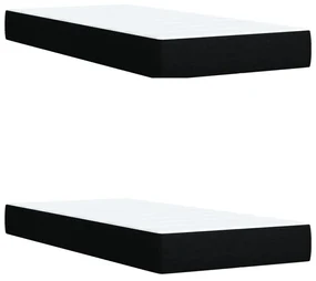 Κρεβάτι Boxspring με Στρώμα Μαύρο 200x200 εκ. Υφασμάτινο 3286011
