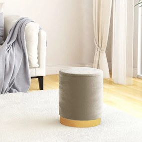 vidaXL Στρογγυλό Σκαμπό Αποθήκευσης Hocker Σκούρο Γκρι Βελούδινο 31 x 37 cm