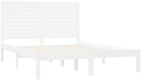 vidaXL Πλαίσιο Κρεβατιού Λευκό 160 x 200 εκ. από Μασίφ Ξύλο