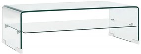 vidaXL Τραπεζάκι Σαλονιού Διάφανο 98 x 45 x 31 εκ. από Ψημένο Γυαλί
