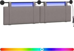 vidaXL Κεφαλάρι κρεβατιού κρεμαστό Taupe Ύφασμα