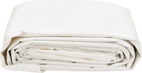 vidaXL Μουσαμάς Λευκός 1,5 x 2,5 μ. 650 γρ./μ²