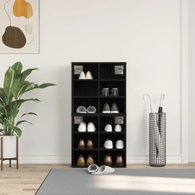 vidaXL Ντουλάπες Παπουτσιών - Σετ 2 σε Μαύρη Δρυ - 52.5 x 30 x 50 εκ.