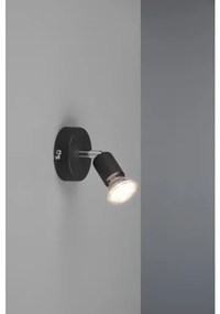 Σποτ Φωτιστικό Οροφής Τοίχου 1xGU10 Κινητό Paris Trio Lighting-R80911032-Μαύρο R80911032