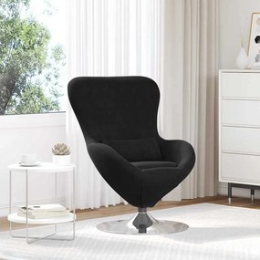 vidaXL Κάθισμα-αυγό Μαύρο 63 x 73 x 90 εκ Βελούδο
