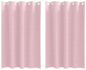 vidaXL Κουρτίνες 2 pcs Μωρουδίστικο Ροζ 175x140εκ. Πολυεστέρας
