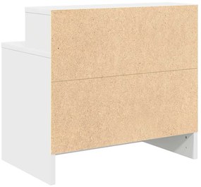 vidaXL Κομοδίνο με συρτάρι Λευκό 51x31x47 cm