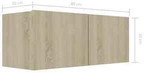 vidaXL Σετ Επίπλων Τηλεόρασης 8 Τεμαχίων Sonoma Δρυς Επεξ. Ξύλο