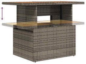 vidaXL Σετ Καναπέ Κήπου με αποθήκευση 6 pcs Γκρι Πολυ ράταν